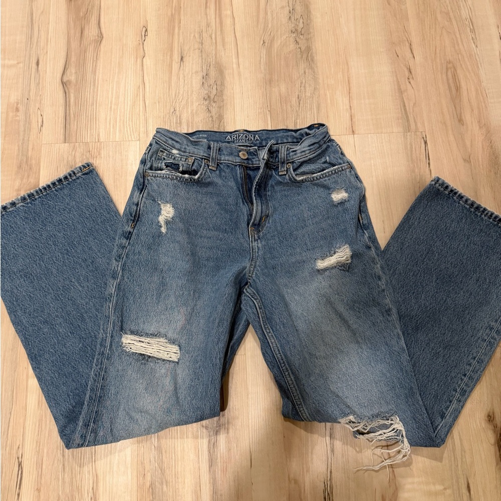 Arizona Jean Company Women's Classic Blue Straight Leg Jeans